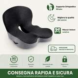 Vertaline ergonomic memory foam lumbar support pillow with adjustable design and contoured shape for back comfort.