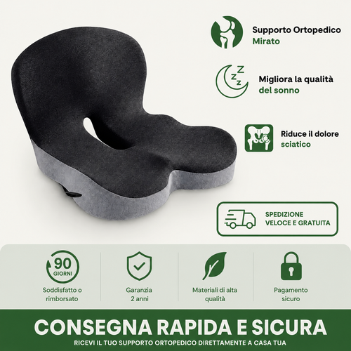 Vertaline™ Cuscino Ergonomico Memory Foam con Supporto Lombare
