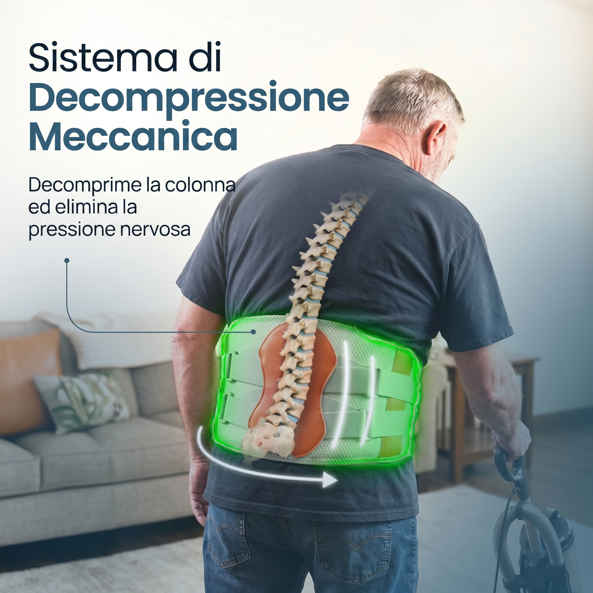 Vertaline™ LumbaRest cushion displaying ergonomic design and supportive lumbar area for comfortable sitting.