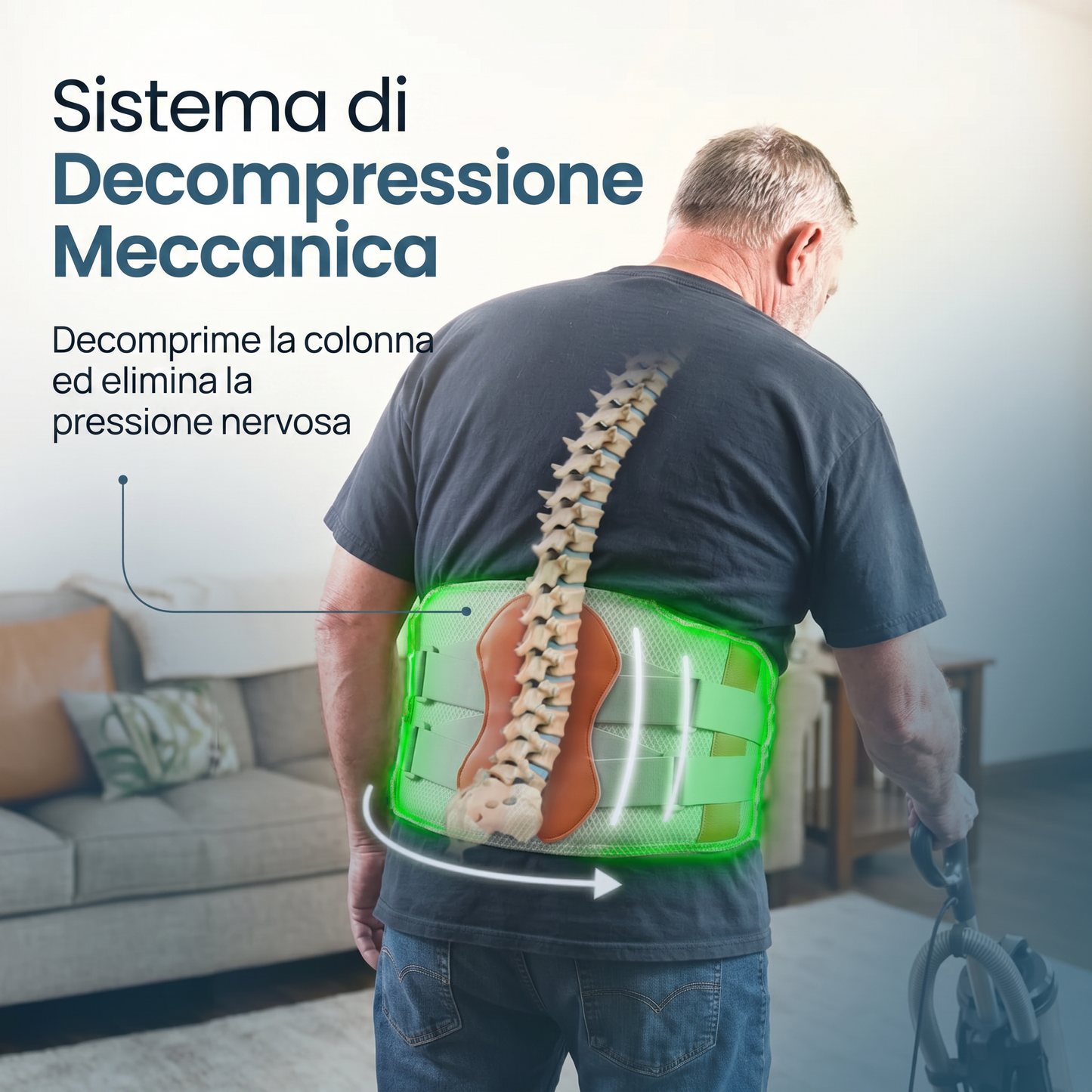 Vertaline™ LumbaRest cushion displaying ergonomic design and supportive lumbar area for comfortable sitting.
